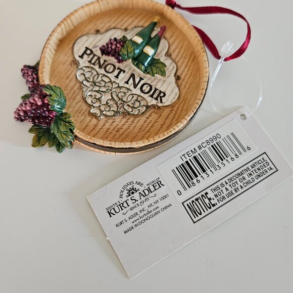 Kurt S. Adler “Pinot Noir” Wine Ornament 3” – Perfect Vintage - Picture 6 of 7